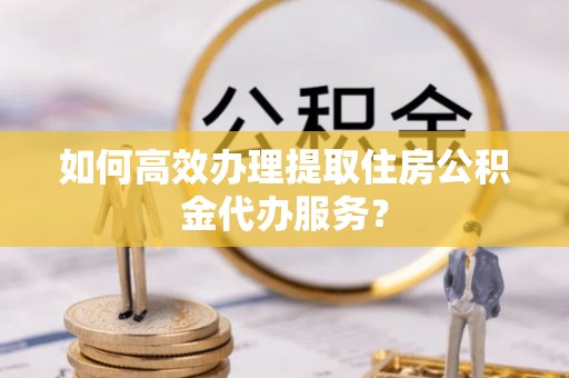 新邱如何高效办理提取住房公积金代办服务？