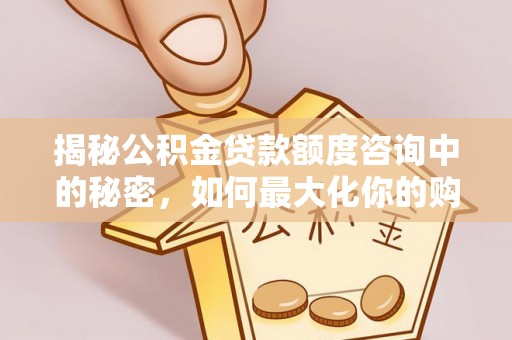 新邱揭秘公积金贷款额度咨询中的秘密，如何最大化你的购房资金