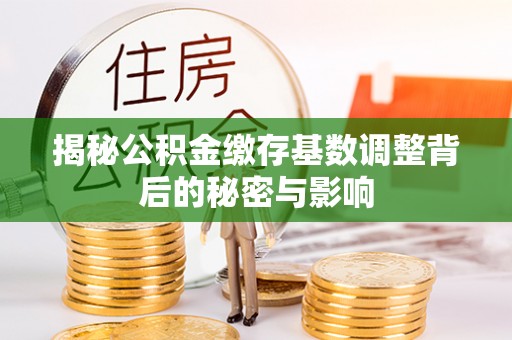 新邱揭秘公积金缴存基数调整背后的秘密与影响