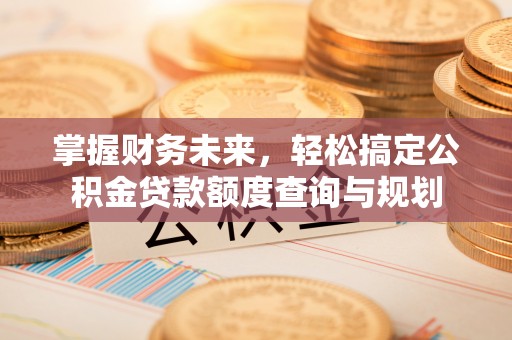 新邱掌握财务未来，轻松搞定公积金贷款额度查询与规划