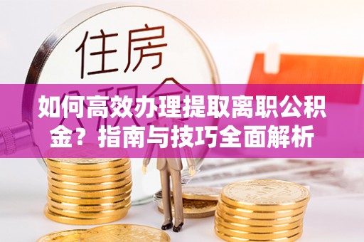 新邱如何高效办理提取离职公积金？指南与技巧全面解析