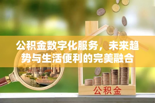 新邱公积金数字化服务，未来趋势与生活便利的完美融合