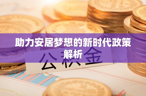 新邱助力安居梦想的新时代政策解析