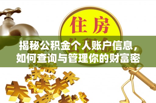 新邱揭秘公积金个人账户信息，如何查询与管理你的财富密码
