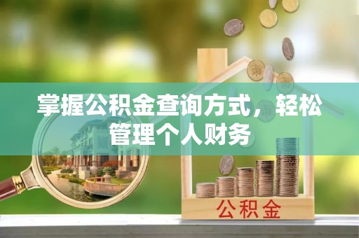 新邱掌握公积金查询方式，轻松管理个人财务