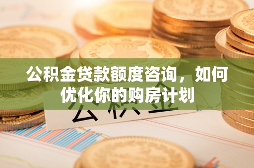新邱公积金贷款额度咨询，如何优化你的购房计划