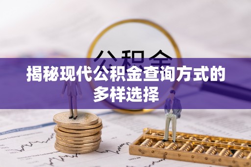 新邱揭秘现代公积金查询方式的多样选择