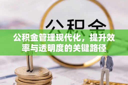 新邱公积金管理现代化，提升效率与透明度的关键路径