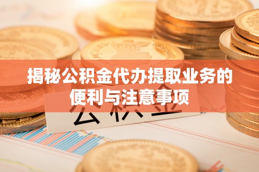 新邱揭秘公积金代办提取业务的便利与注意事项