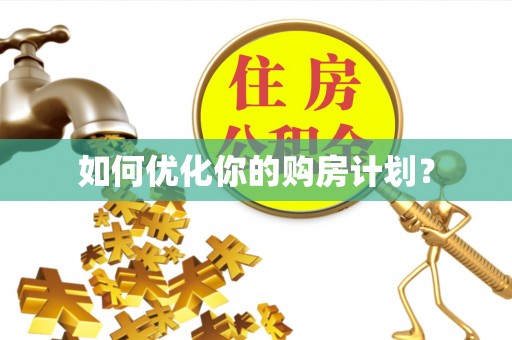 新邱如何优化你的购房计划？