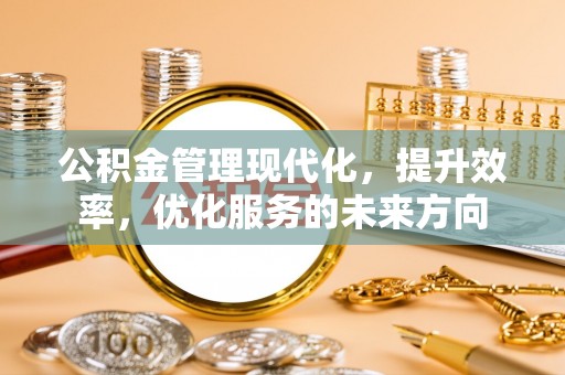 新邱公积金管理现代化，提升效率，优化服务的未来方向