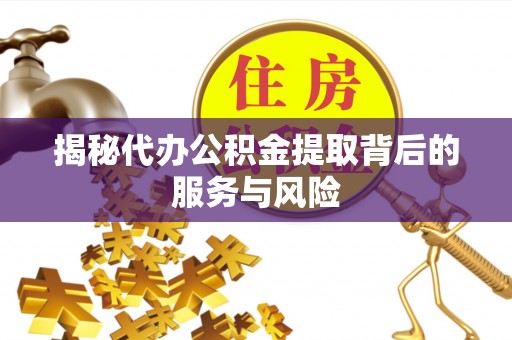 新邱揭秘代办公积金提取背后的服务与风险
